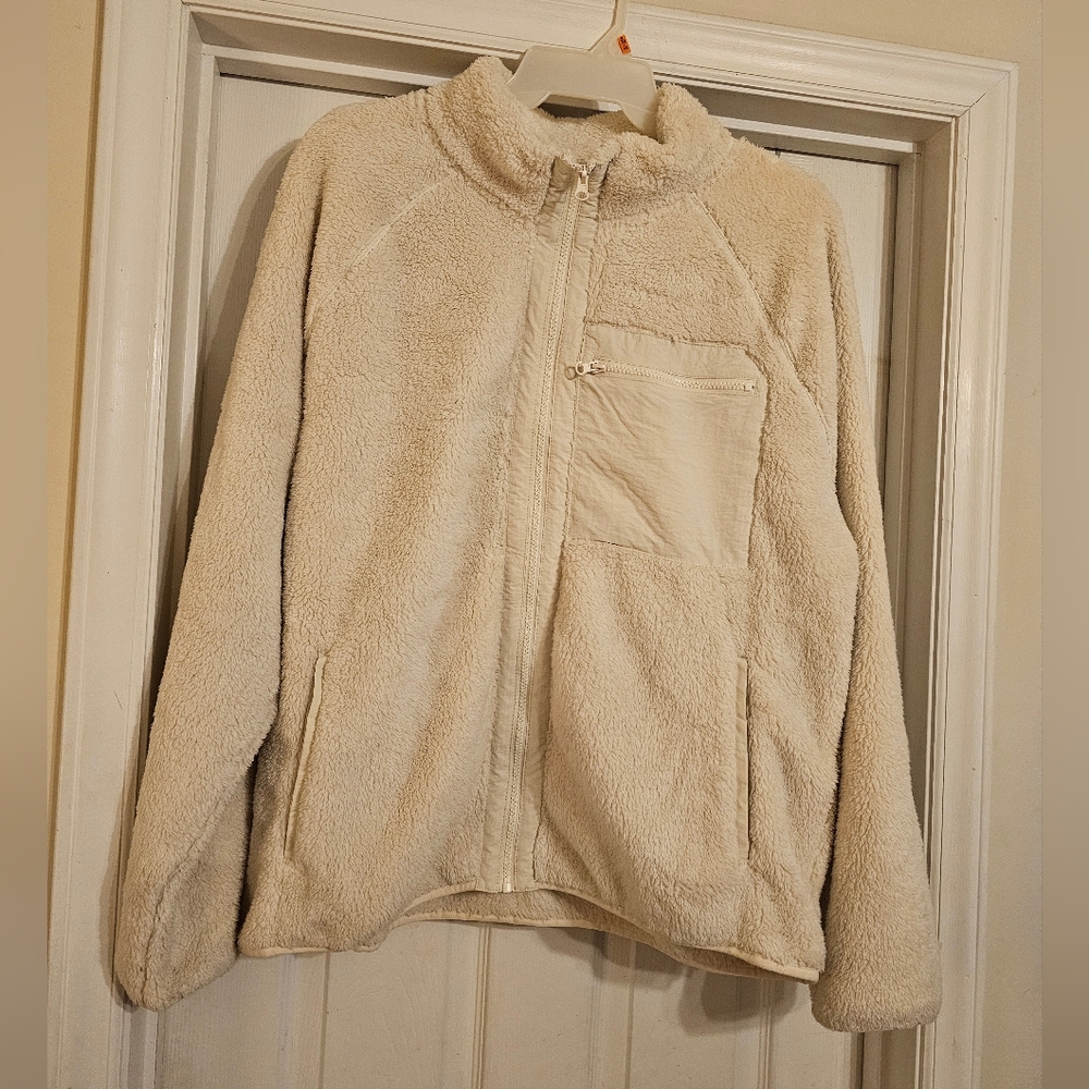 Goodfellow & Co Cream Fleece Outerwear